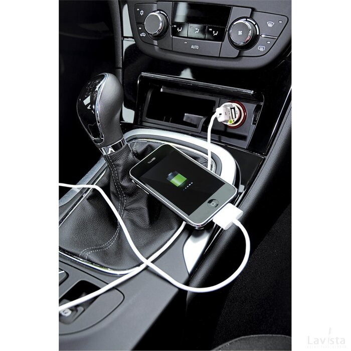 Dual Usb Carcharger Rood