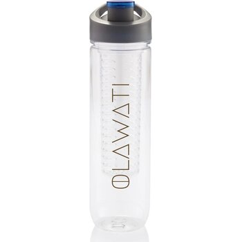 Waterfles met infuser blauw
