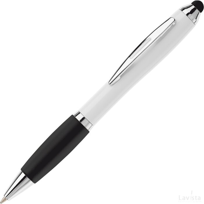 Balpen Hawaï stylus hardcolour wit / zwart