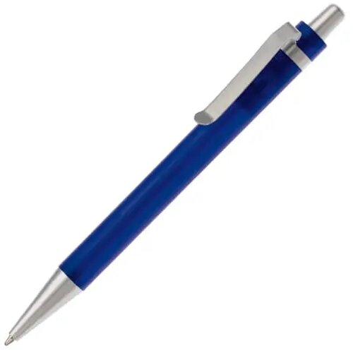Balpen Antarctica metalen clip frosted donker blauw