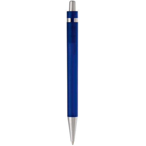 Balpen Antarctica metalen clip frosted donker blauw