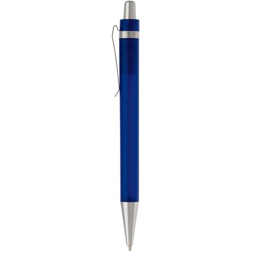 Balpen Antarctica metalen clip frosted donker blauw