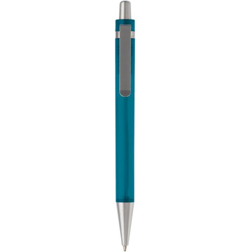 Balpen Antarctica metalen clip frosted licht blauw