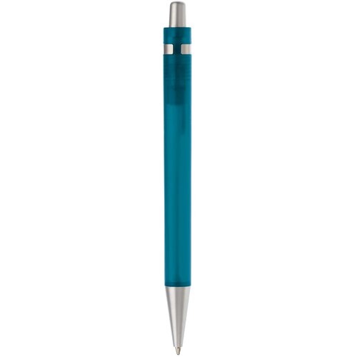 Balpen Antarctica metalen clip frosted licht blauw