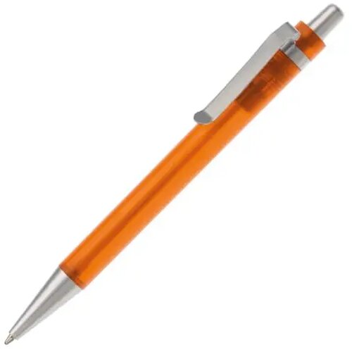 Balpen Antarctica metalen clip frosted oranje