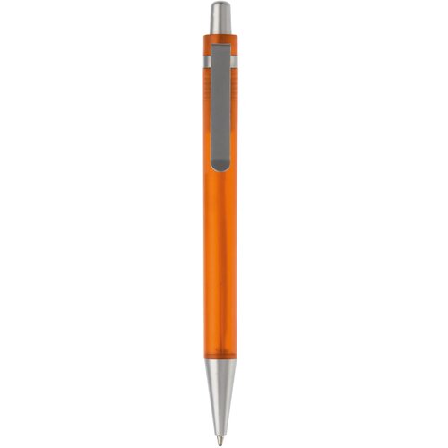 Balpen Antarctica metalen clip frosted oranje