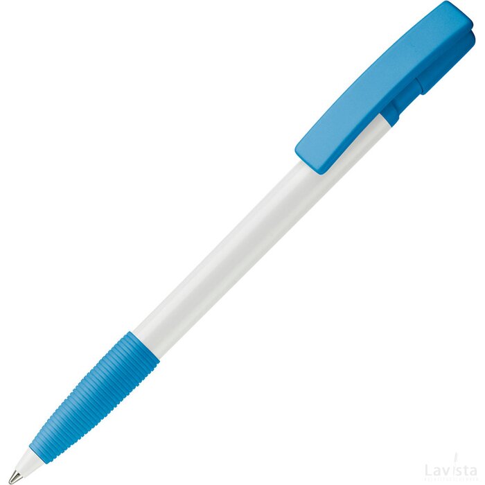 Balpen Nash grip hardcolour wit / licht blauw