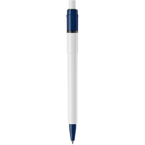 Balpen Baron Colour hardcolour wit / donker blauw