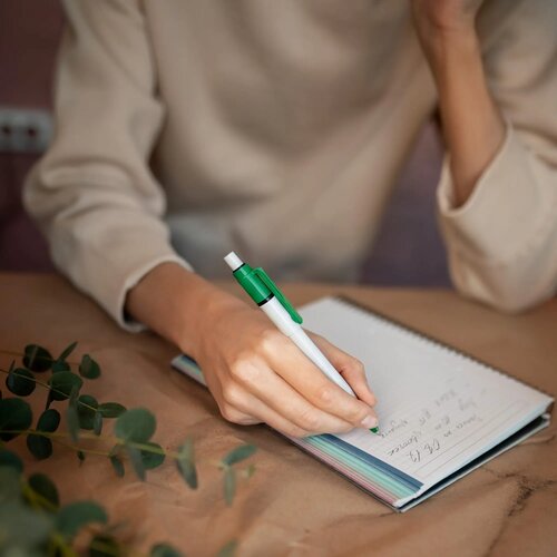 Balpen Baron Colour hardcolour wit / groen