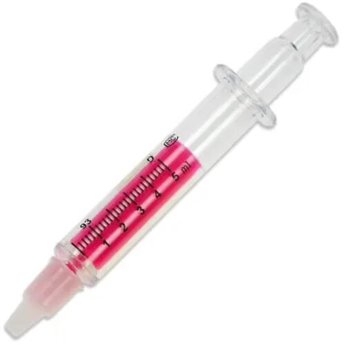 Markeerstift spuit transparant roze