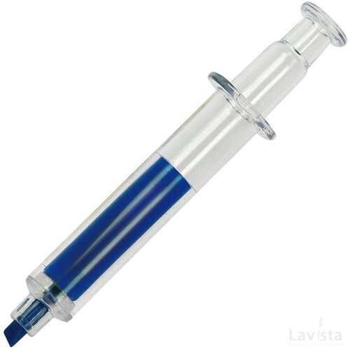 Markeerstift spuit transparant blauw