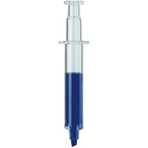 Markeerstift spuit transparant blauw