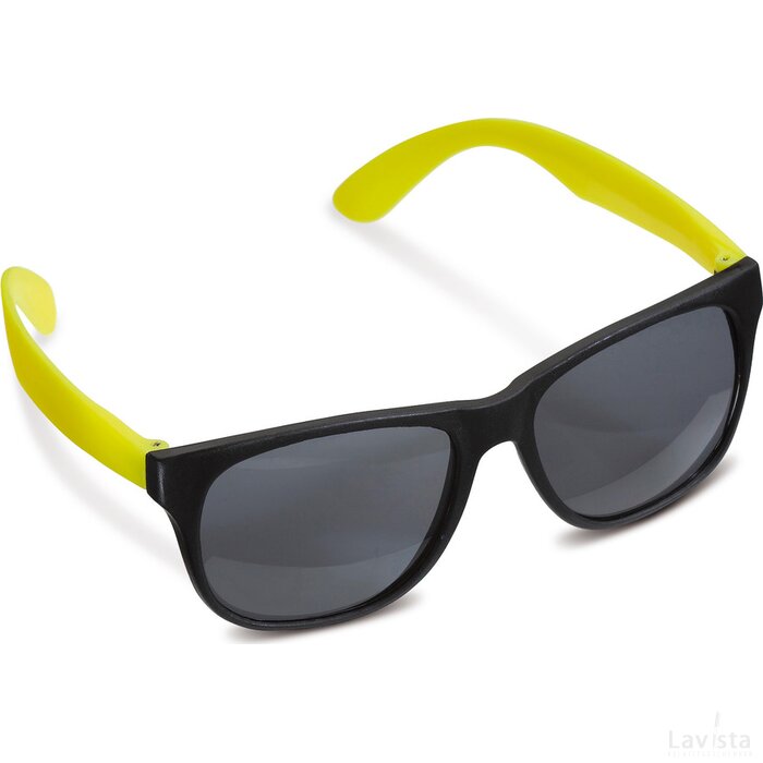 Zonnebril neon UV400 zwart / geel