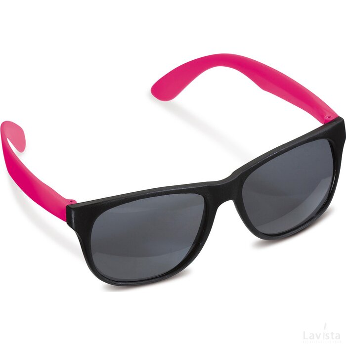 Zonnebril neon UV400 zwart / roze
