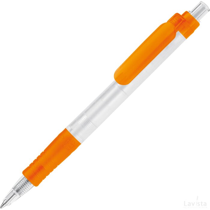 Balpen Vegetal Pen Clear transparant frosted oranje
