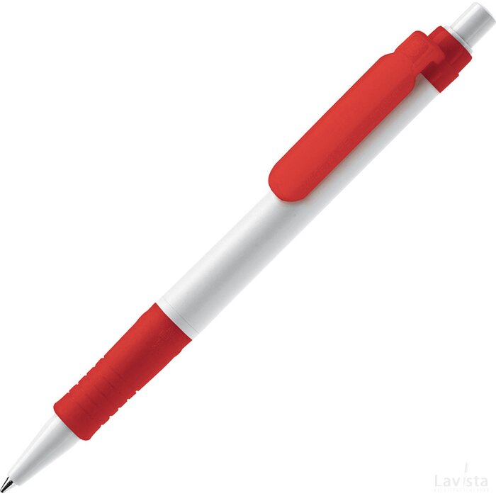 Balpen Vegetal Pen hardcolour wit / rood