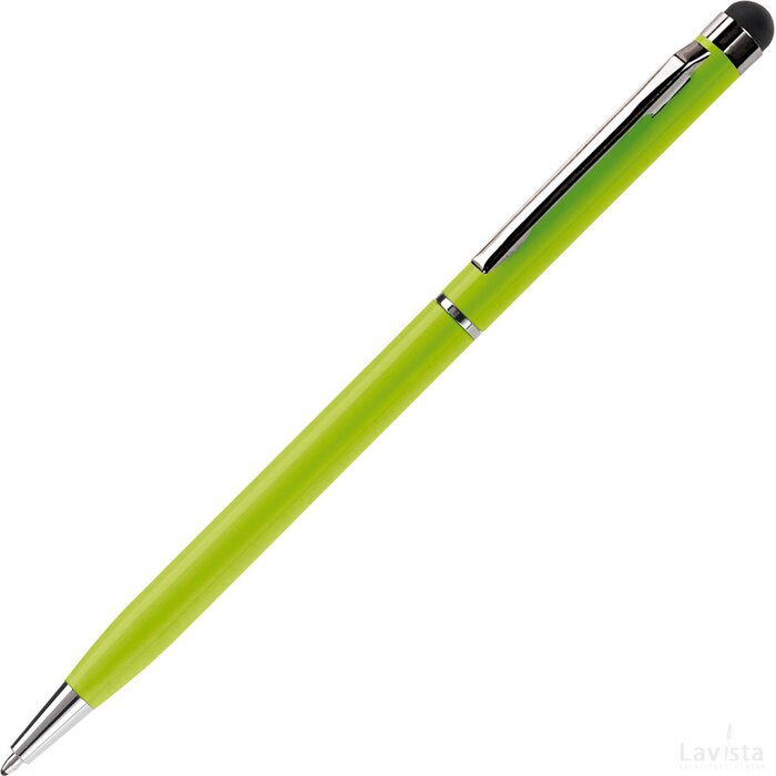 Balpen stylus metaal licht groen