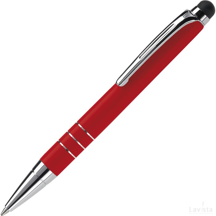 Balpen stylus metaal rood