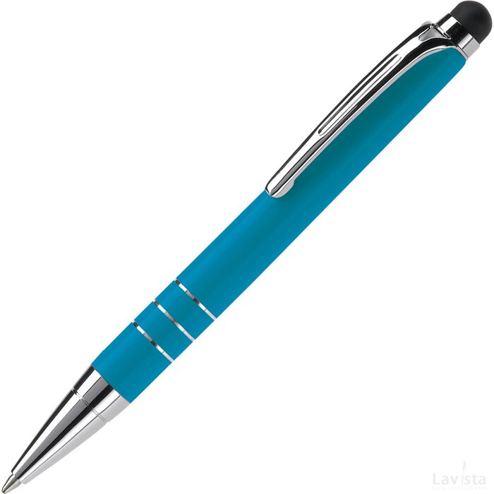 Balpen stylus metaal blauw