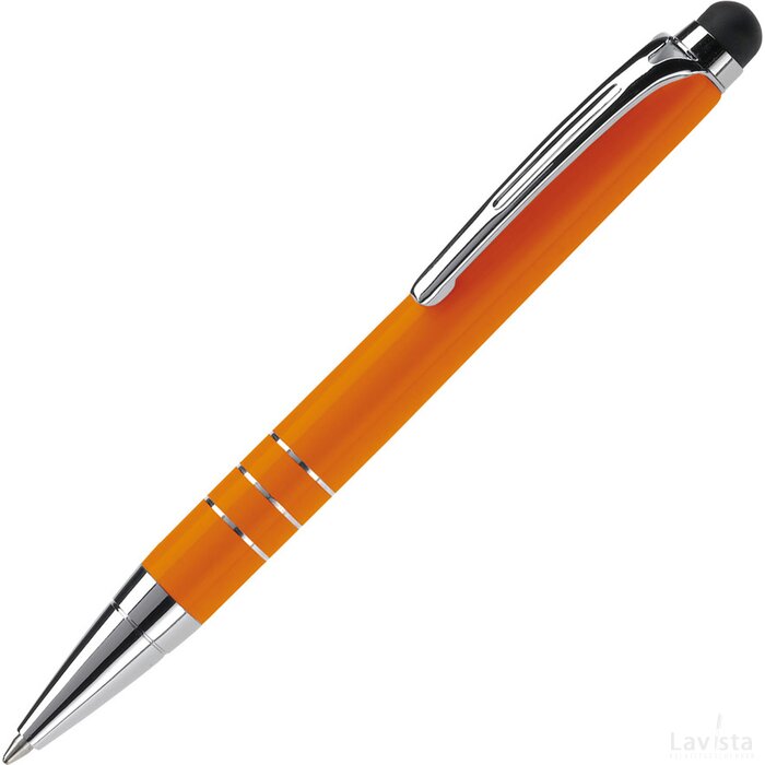 Balpen stylus metaal oranje