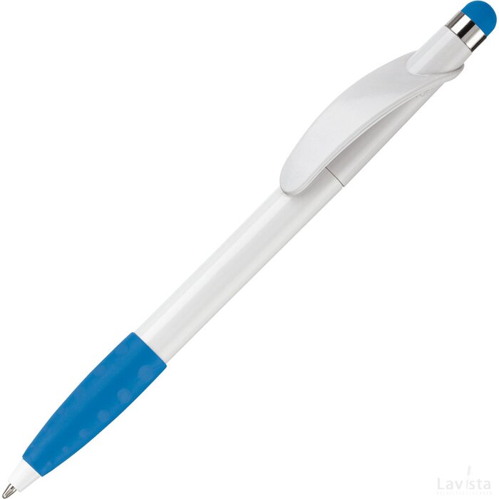 Balpen Cosmo stylus hardcolour wit / licht blauw
