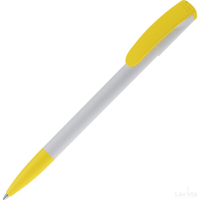 Balpen Deniro hardcolour wit / geel