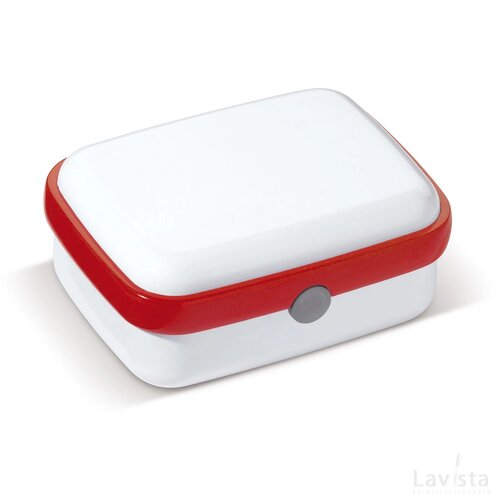 Broodtrommel Fresh 1000ml wit / rood