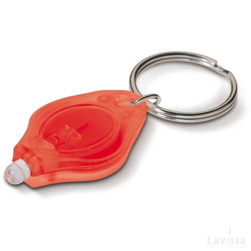 Sleutelhanger lamp frosted rood