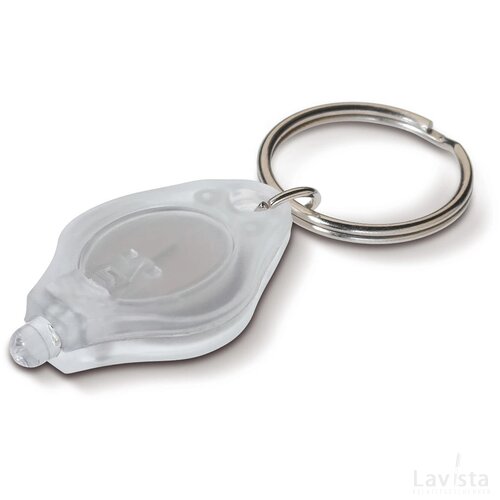 Sleutelhanger lamp frosted wit