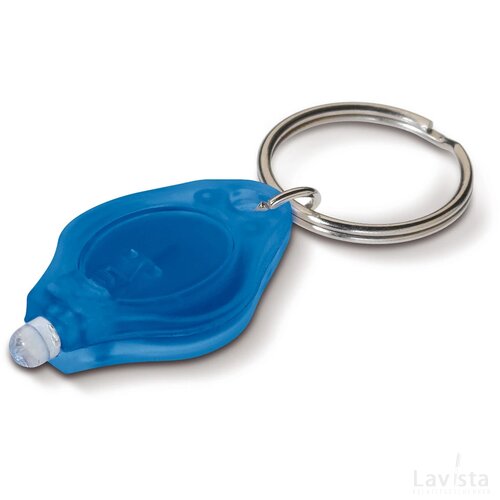 Sleutelhanger lamp frosted donker blauw