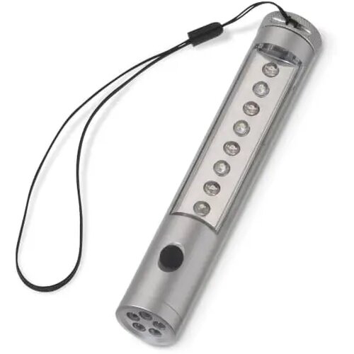 Aluminium zaklamp met magneet Zilver