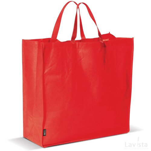 Draagtas non woven 75g/m² rood