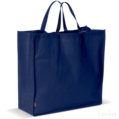 Draagtas non woven 75g/m² donker blauw