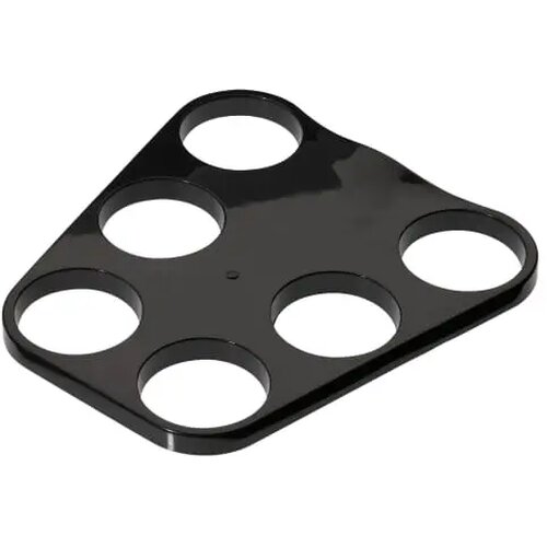 Dienblad met gaten voor bekers Zwart
