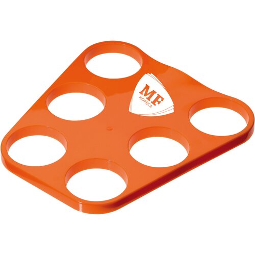 Dienblad met gaten voor bekers Oranje