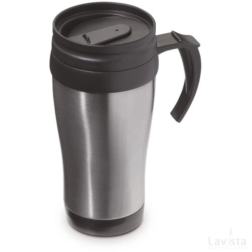 Koffiebeker metaal 350ml zilver
