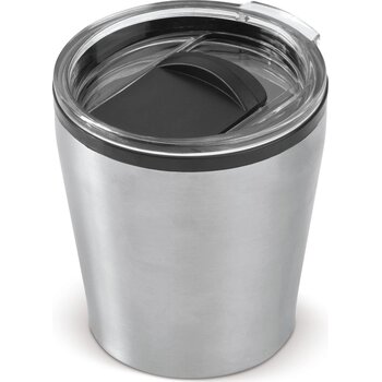 Koffiebeker metallic 180ml zilver