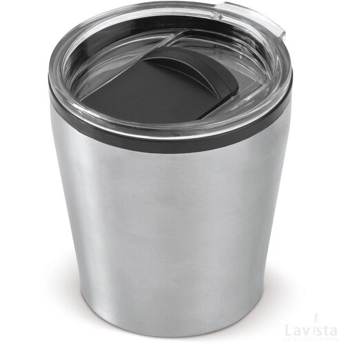 Koffiebeker metallic 180ml zilver