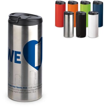 Dubbelwandige thermosbeker (350 ml) Zilver