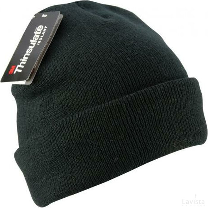Acryl Knitted Hat Met Thinsulate Zwart