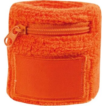 Polsbandje Met Rits 6cm Met Label Oranje