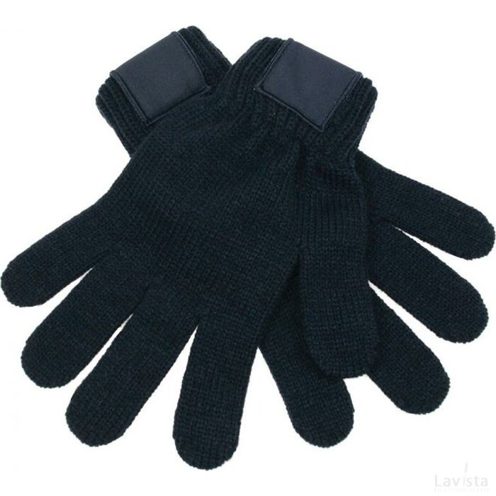 Retro Gebreide Handschoenen Met Label Navy