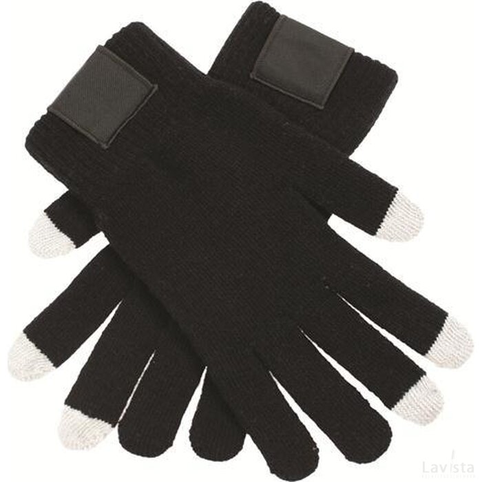 Touchscreen Handschoenen Met Label Black
