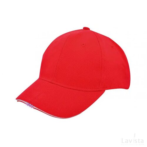 Heavy Brushed Cap Met Ledverlichting Rood