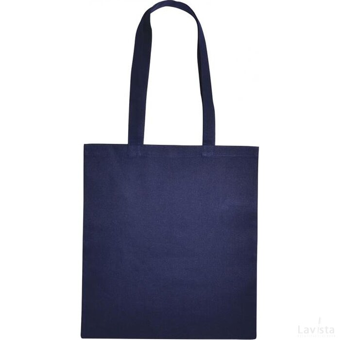 Cotton Bag Lang Hengsel Marine Blauw